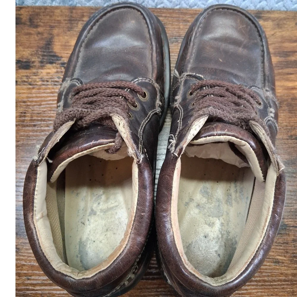 Vintage Dr. Martens Brown Leather Moc Toe Chukka Boots Mens 9 Air Cushion Sole